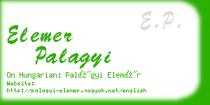 elemer palagyi business card